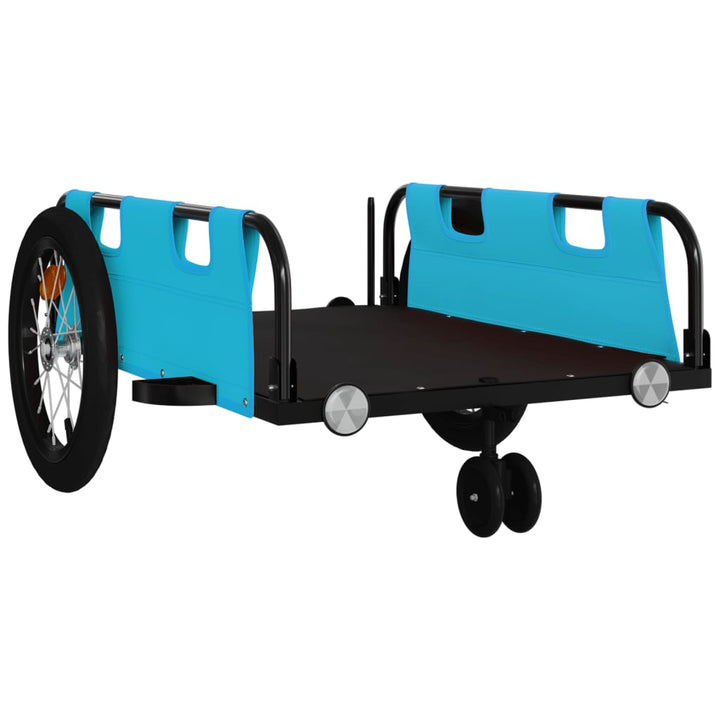 cykeltrailer oxfordstof og jern blå