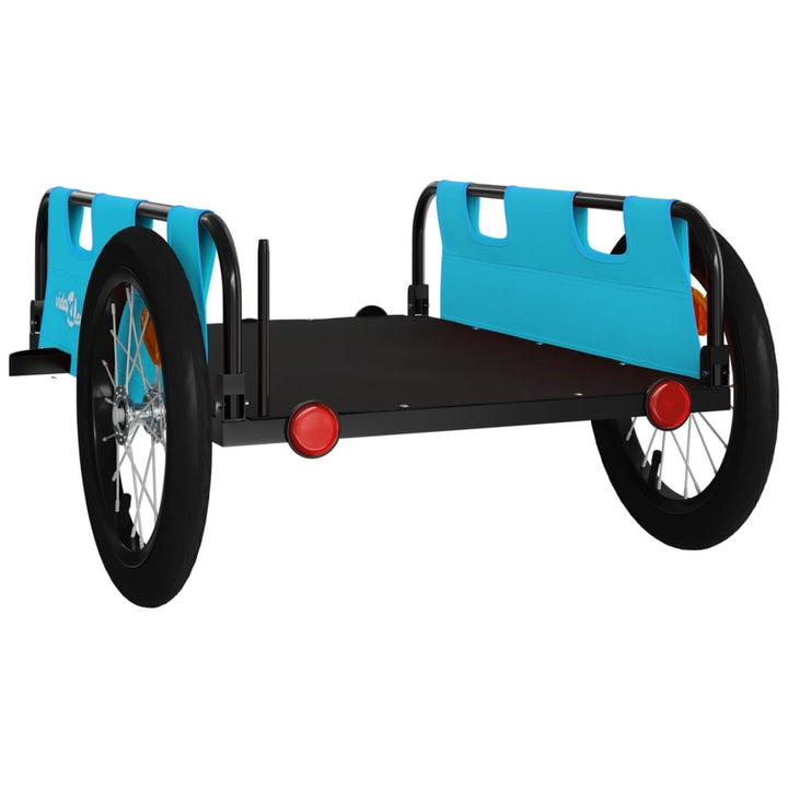 cykeltrailer oxfordstof og jern blå