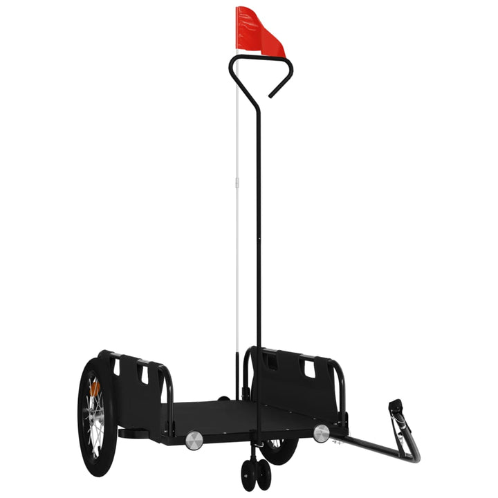 cykeltrailer oxfordstof og jern sort