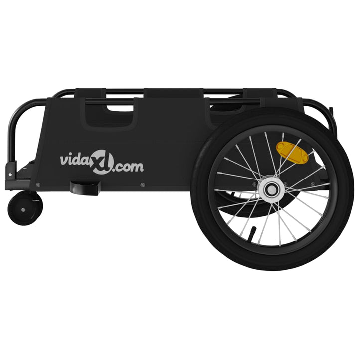 cykeltrailer oxfordstof og jern sort