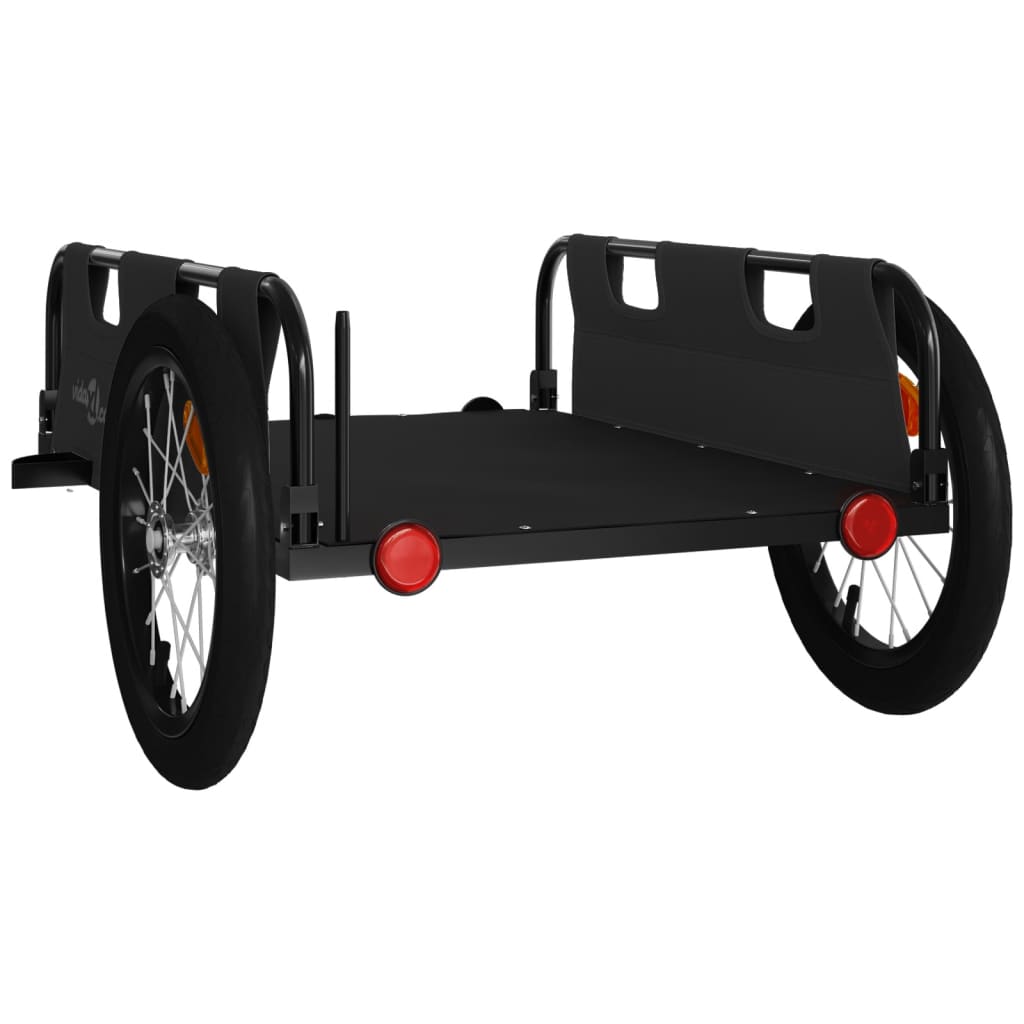 cykeltrailer oxfordstof og jern sort