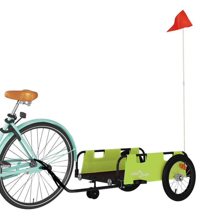 cykeltrailer oxfordstof og jern grøn