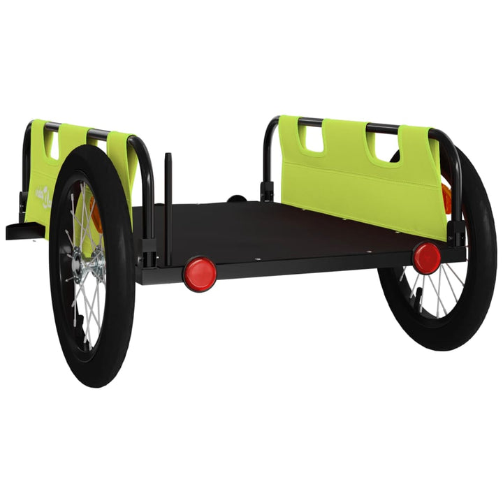 cykeltrailer oxfordstof og jern grøn