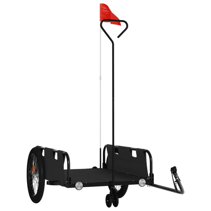 cykeltrailer oxfordstof og jern sort