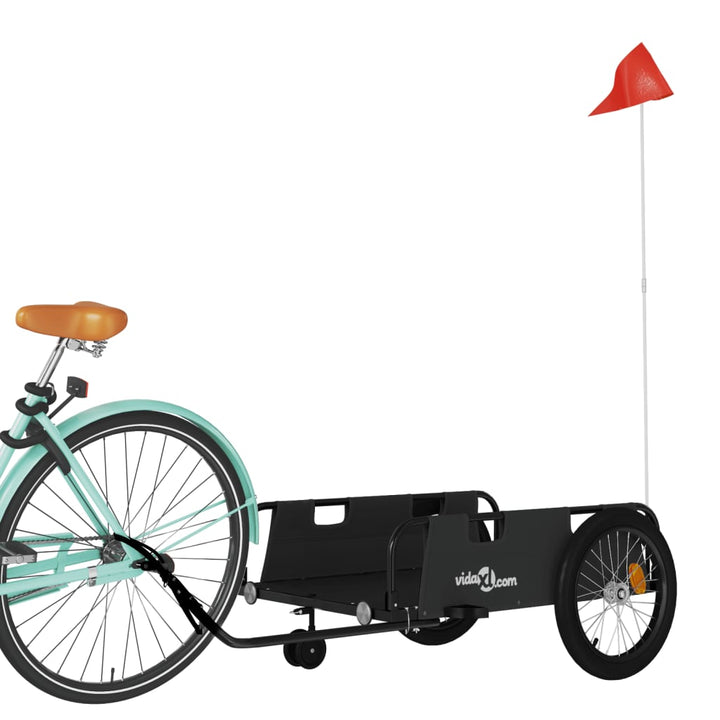 cykeltrailer oxfordstof og jern sort