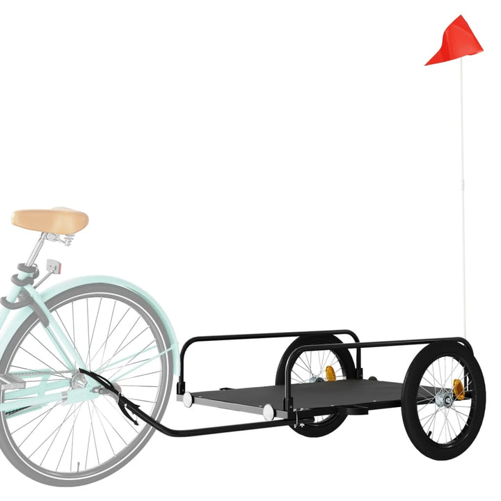 cykelanhænger 135x70x37 cm jern sort
