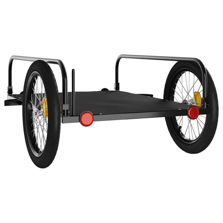 cykelanhænger 135x70x37 cm jern sort