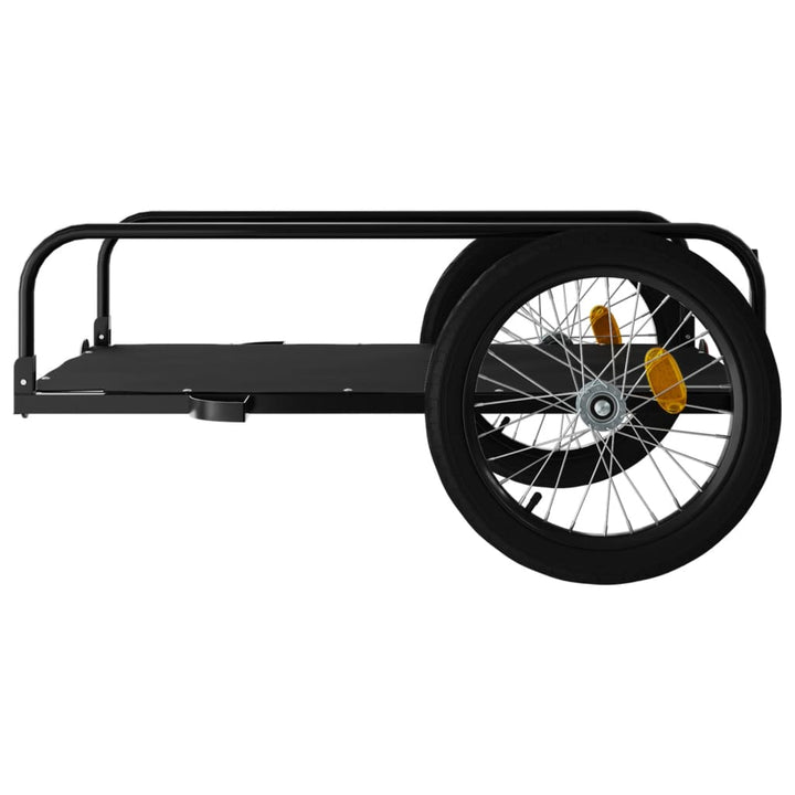 cykelanhænger 135x70x37 cm jern sort
