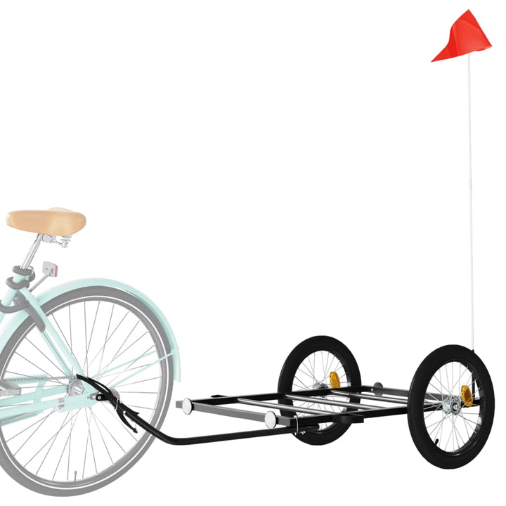 cykelanhænger 135x68x37 cm jern sort
