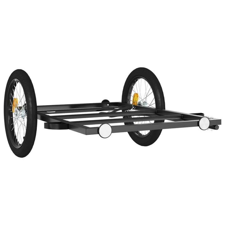 cykelanhænger 135x68x37 cm jern sort