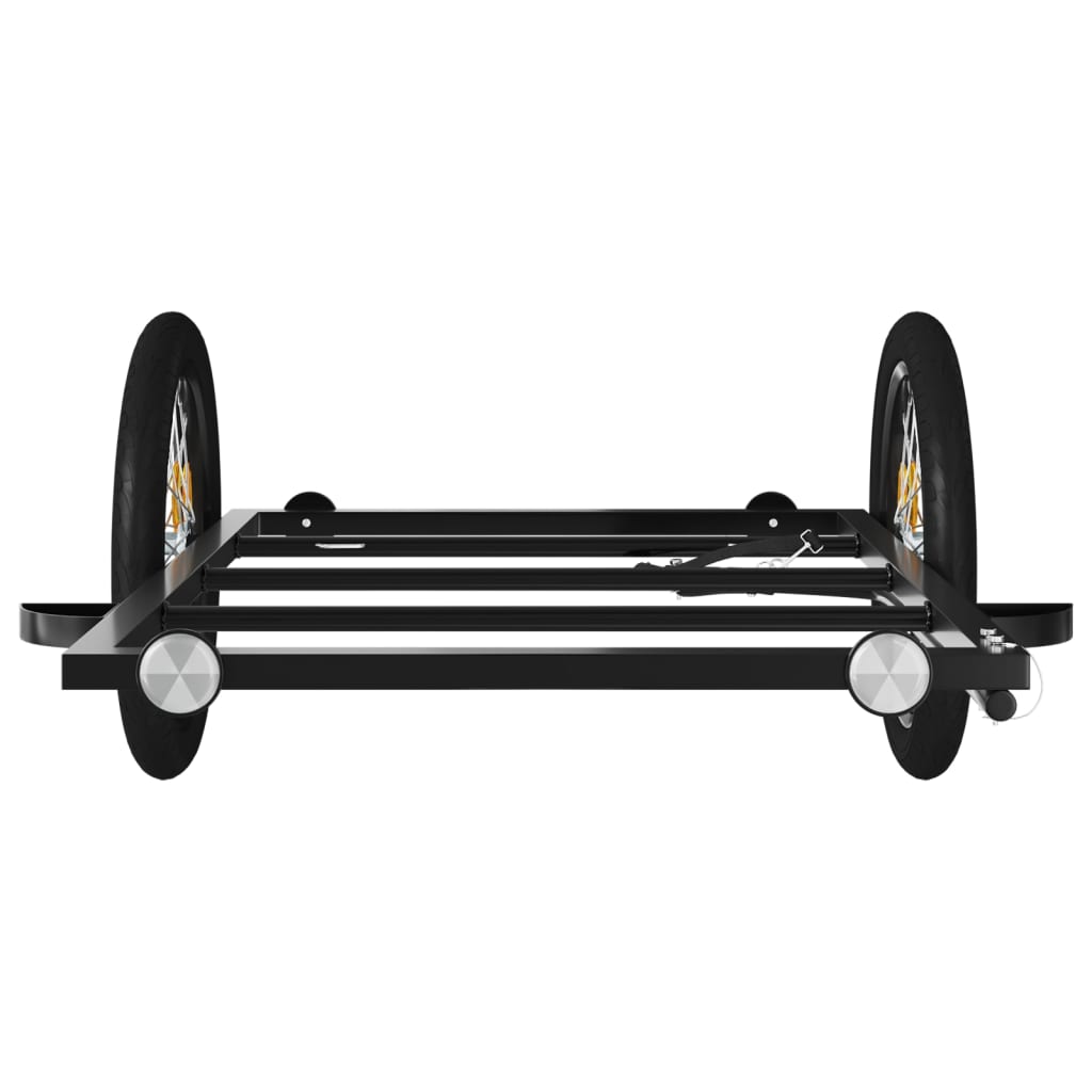 cykelanhænger 135x68x37 cm jern sort