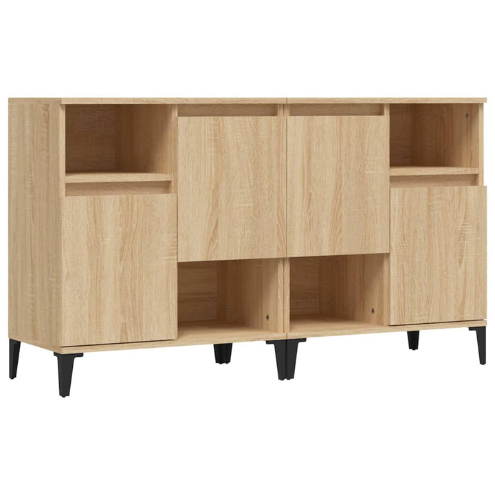 skænke 2 stk. 60x35x70 cm konstrueret træ sonoma-eg