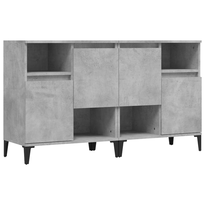 skænke 2 stk. 60x35x70 cm konstrueret træ betongrå