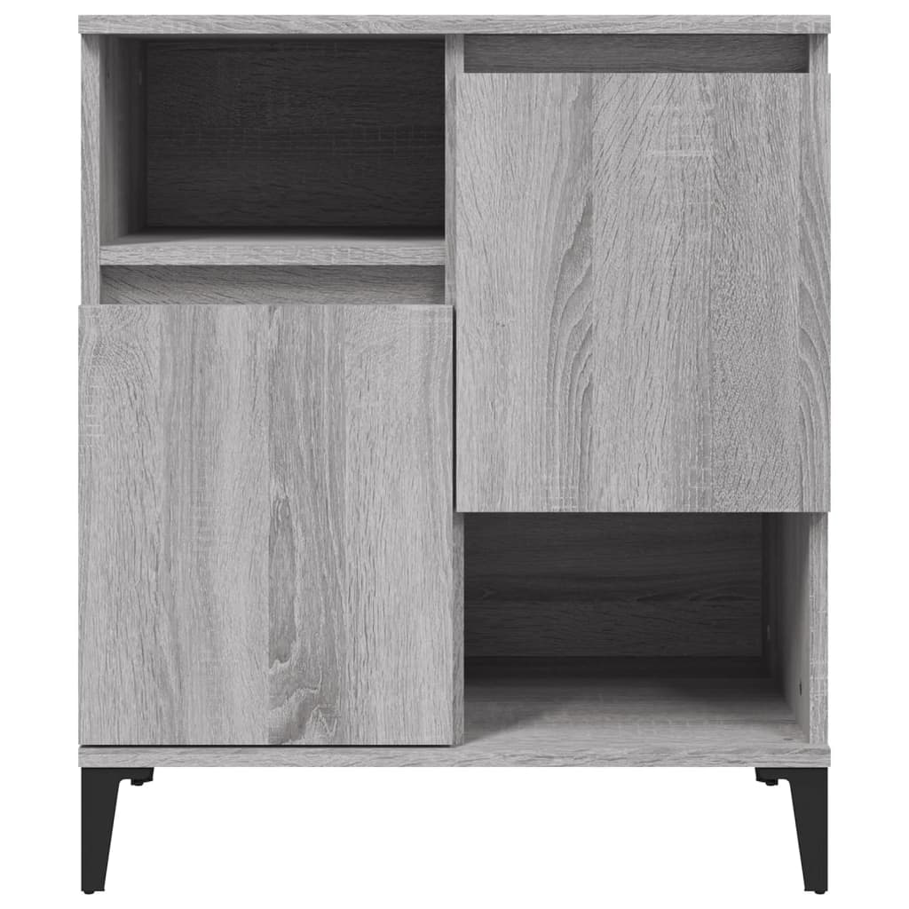 skænke 2 stk. 60x35x70 cm konstrueret træ grå sonoma-eg