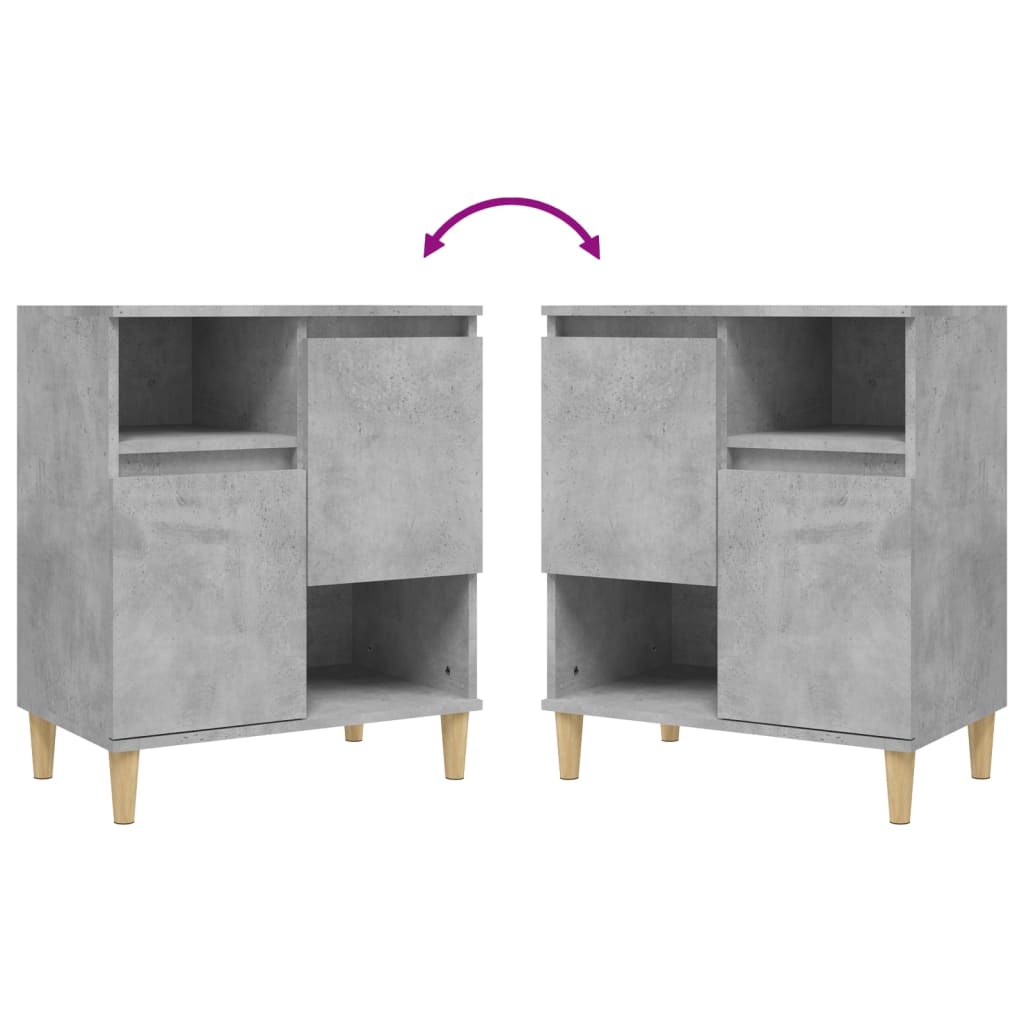 skænke 3 stk. 60x35x70 cm konstrueret træ betongrå