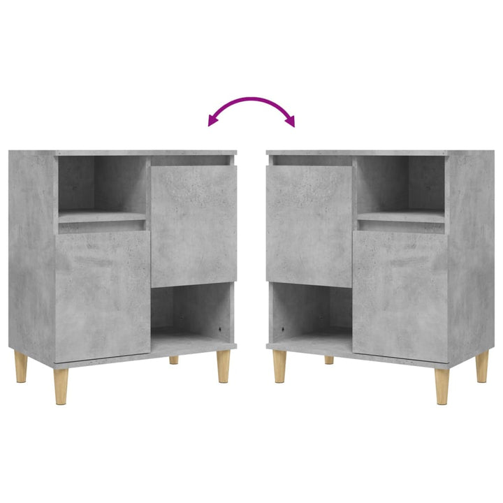 skænke 3 stk. 60x35x70 cm konstrueret træ betongrå