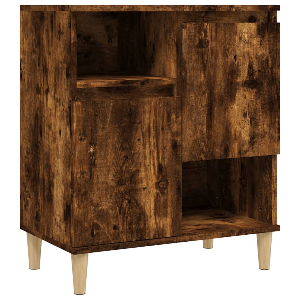 skænke 3 stk. 60x35x70 cm konstrueret træ røget egetræsfarve