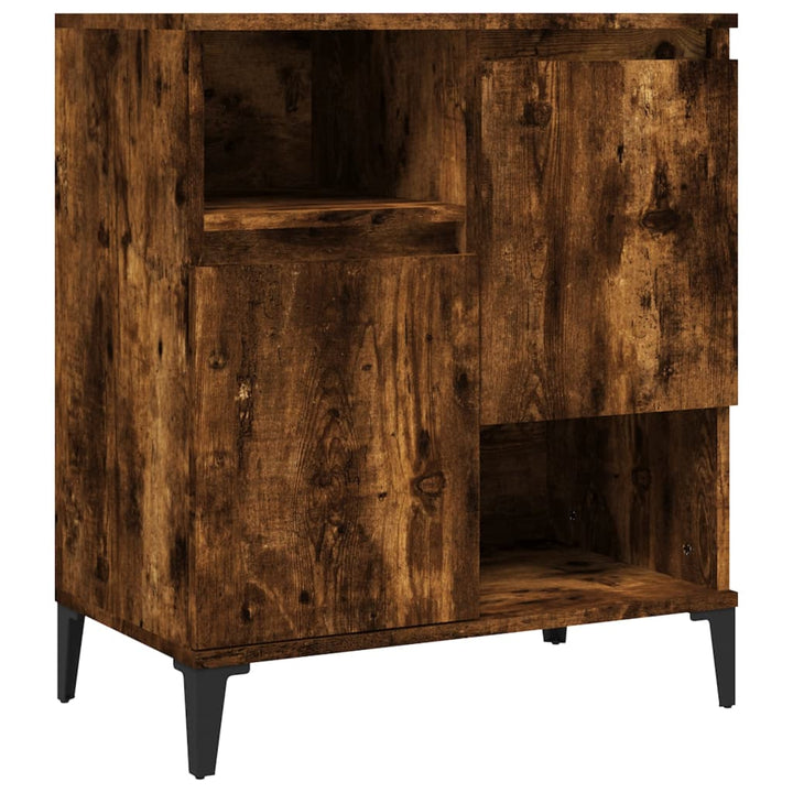 skænke 3 stk. 60x35x70 cm konstrueret træ røget egetræsfarve