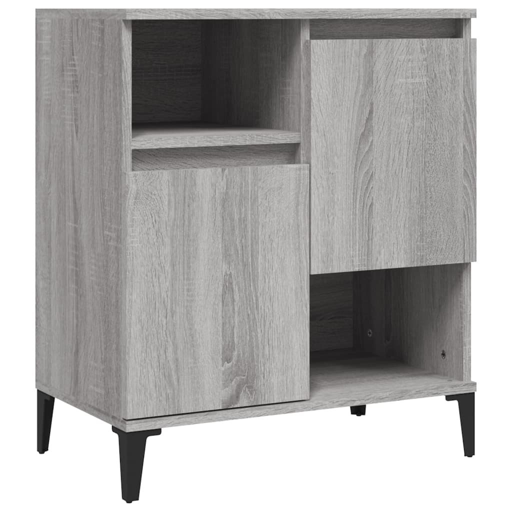 skænke 3 stk. 60x35x70 cm konstrueret træ grå sonoma-eg