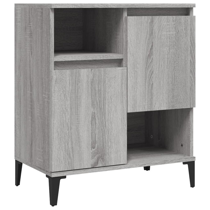 skænke 3 stk. 60x35x70 cm konstrueret træ grå sonoma-eg