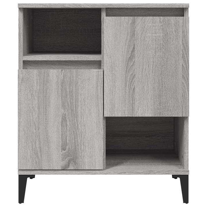 skænke 3 stk. 60x35x70 cm konstrueret træ grå sonoma-eg