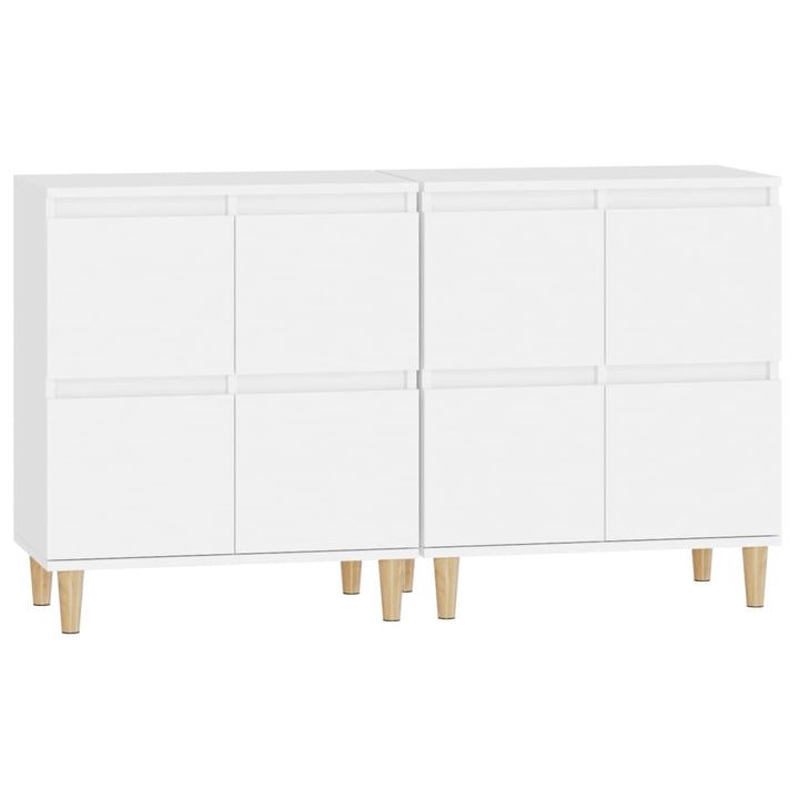 skænke 2 stk. 60x35x70 cm konstrueret træ hvid