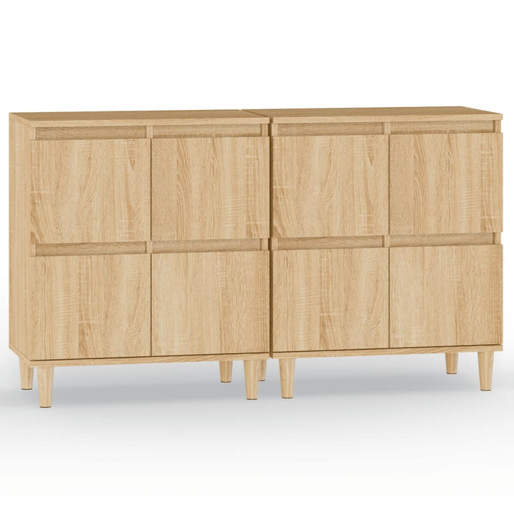 skænke 2 stk. 60x35x70 cm konstrueret træ sonoma-eg