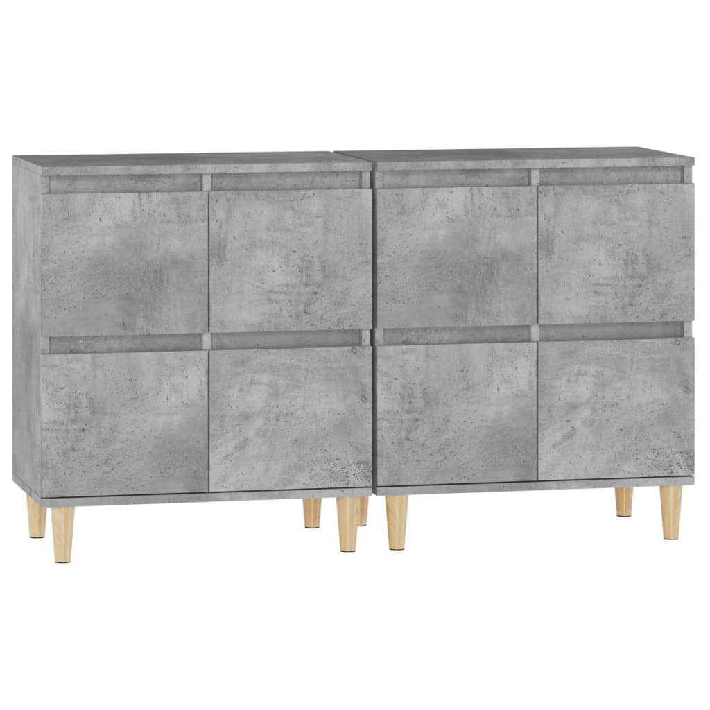 skænke 2 stk. 60x35x70 cm konstrueret træ betongrå