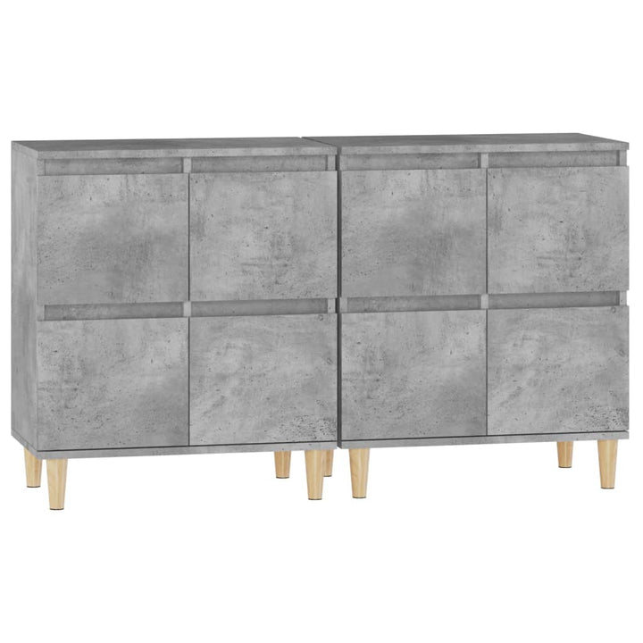 skænke 2 stk. 60x35x70 cm konstrueret træ betongrå