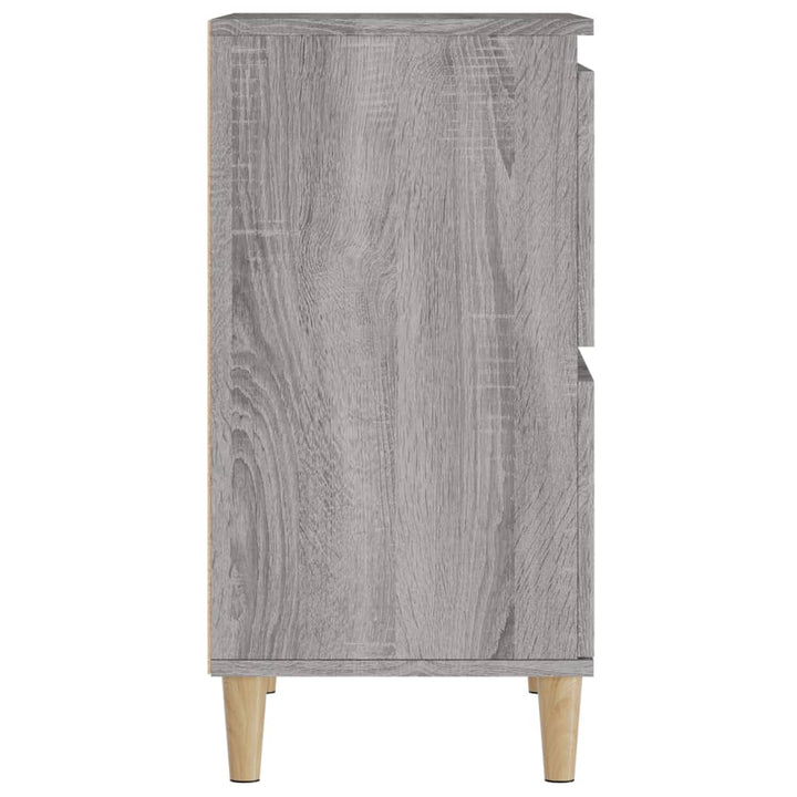 skænke 2 stk. 60x35x70 cm konstrueret træ grå sonoma-eg