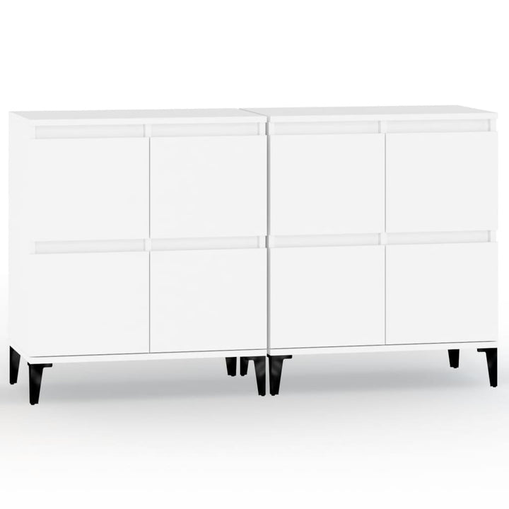 skænke 2 stk. 60x35x70 cm konstrueret træ hvid