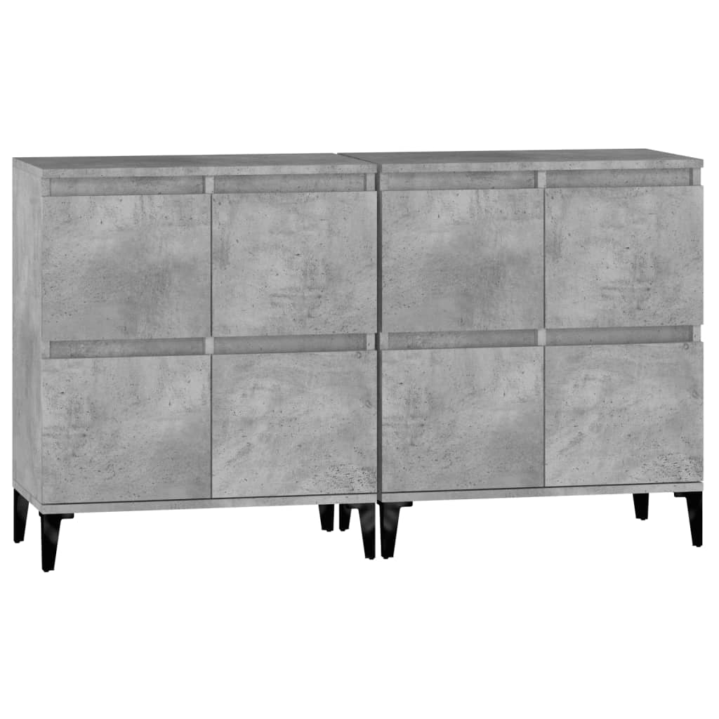 skænke 2 stk. 60x35x70 cm konstrueret træ betongrå