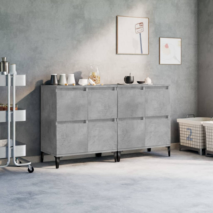 skænke 2 stk. 60x35x70 cm konstrueret træ betongrå