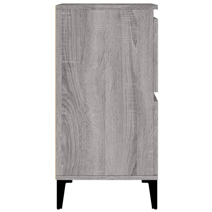 skænke 2 stk. 60x35x70 cm konstrueret træ grå sonoma-eg