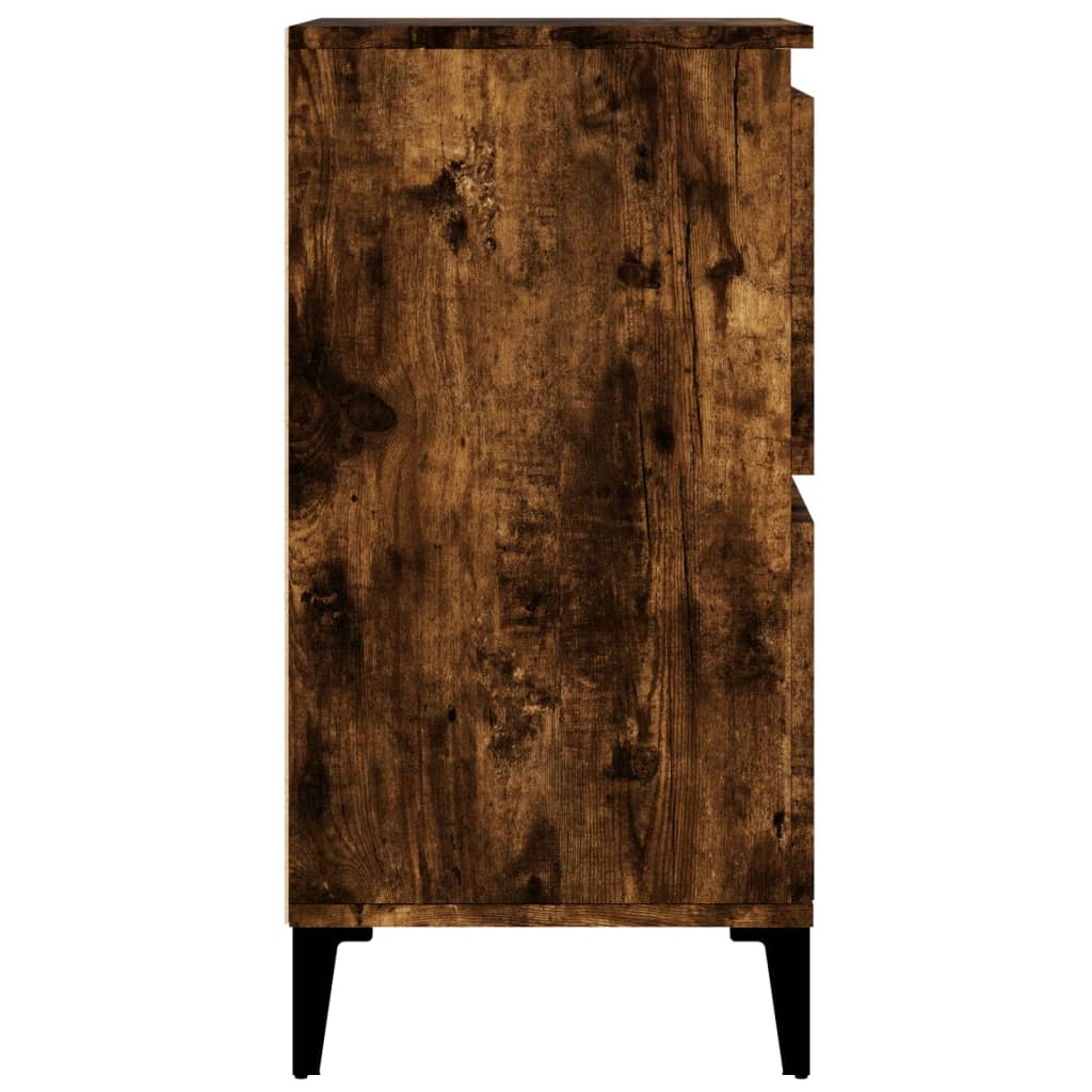 skænke 3 stk. 60x35x70 cm konstrueret træ røget egetræsfarve