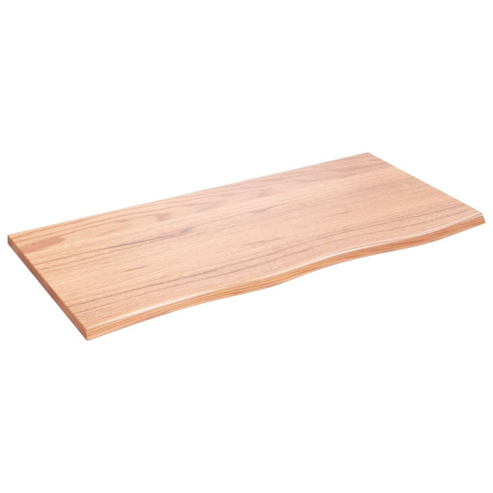 bordplade 100x50x2 cm behandlet massivt eg lysebrun