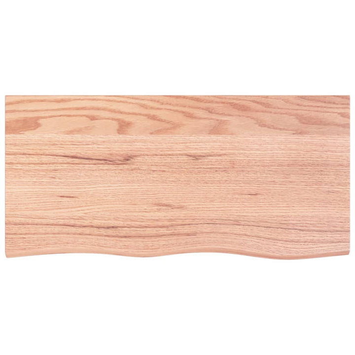 bordplade 100x50x2 cm behandlet massivt eg lysebrun