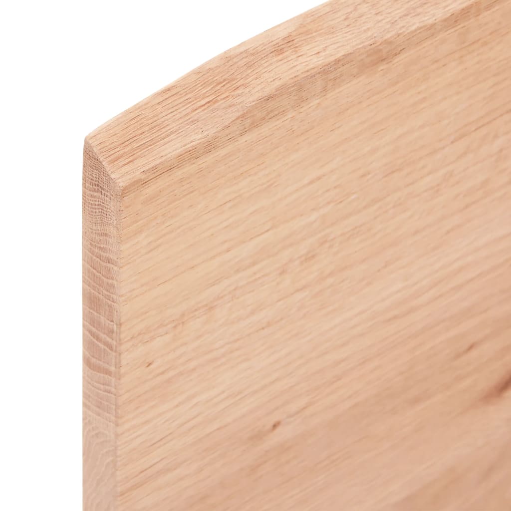 bordplade 100x50x2 cm behandlet massivt eg lysebrun