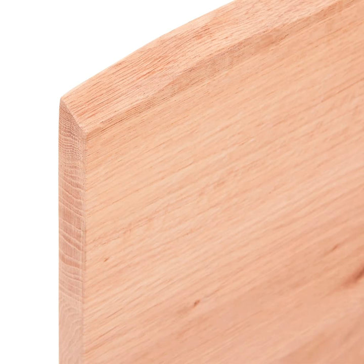 bordplade 100x50x2 cm behandlet massivt eg lysebrun