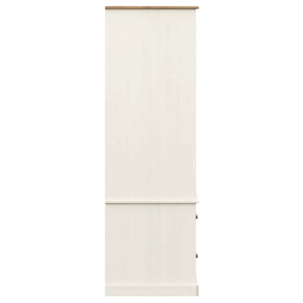 klædeskab VIGO 90x55x170 cm massivt fyrretræ hvid