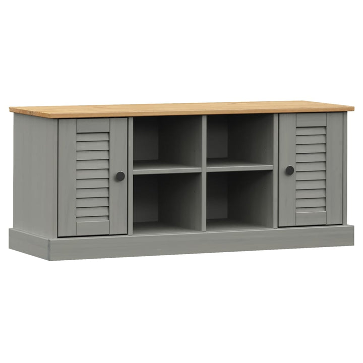 skobænk VIGO 106x35x45 cm massivt fyrretræ grå