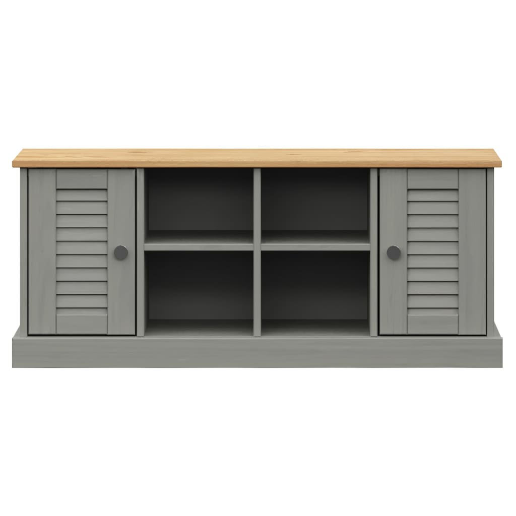 skobænk VIGO 106x35x45 cm massivt fyrretræ grå