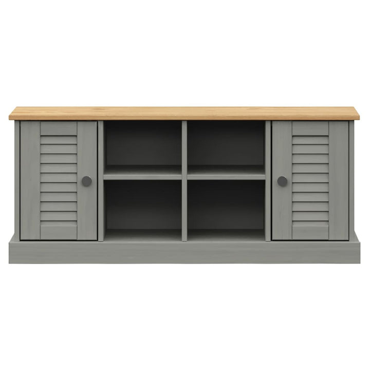 skobænk VIGO 106x35x45 cm massivt fyrretræ grå