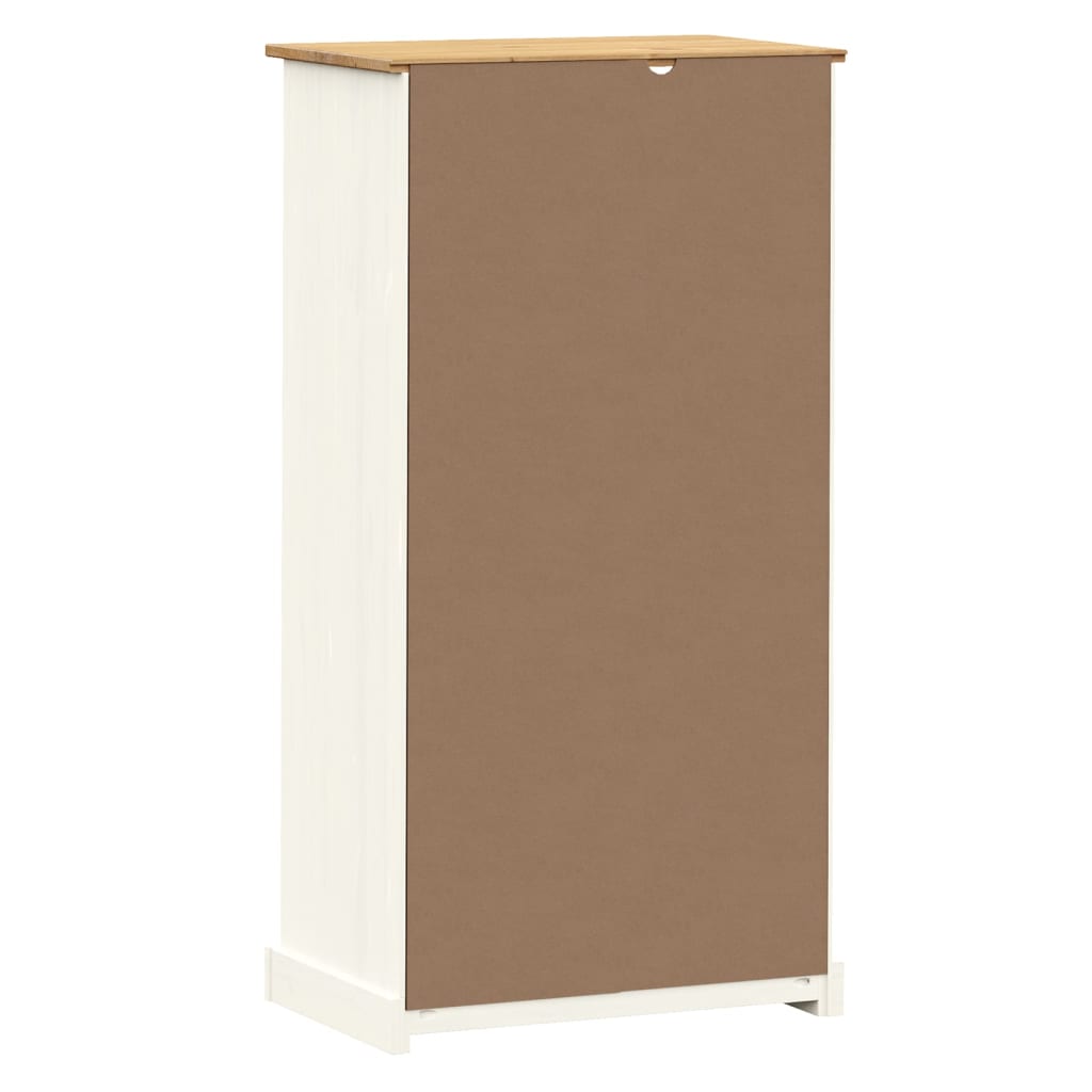 bogreol VIGO 60x35x114,5 cm massivt fyrretræ hvid