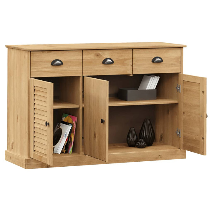 skænk med skuffer VIGO 113x40x75 cm massivt fyrretræ