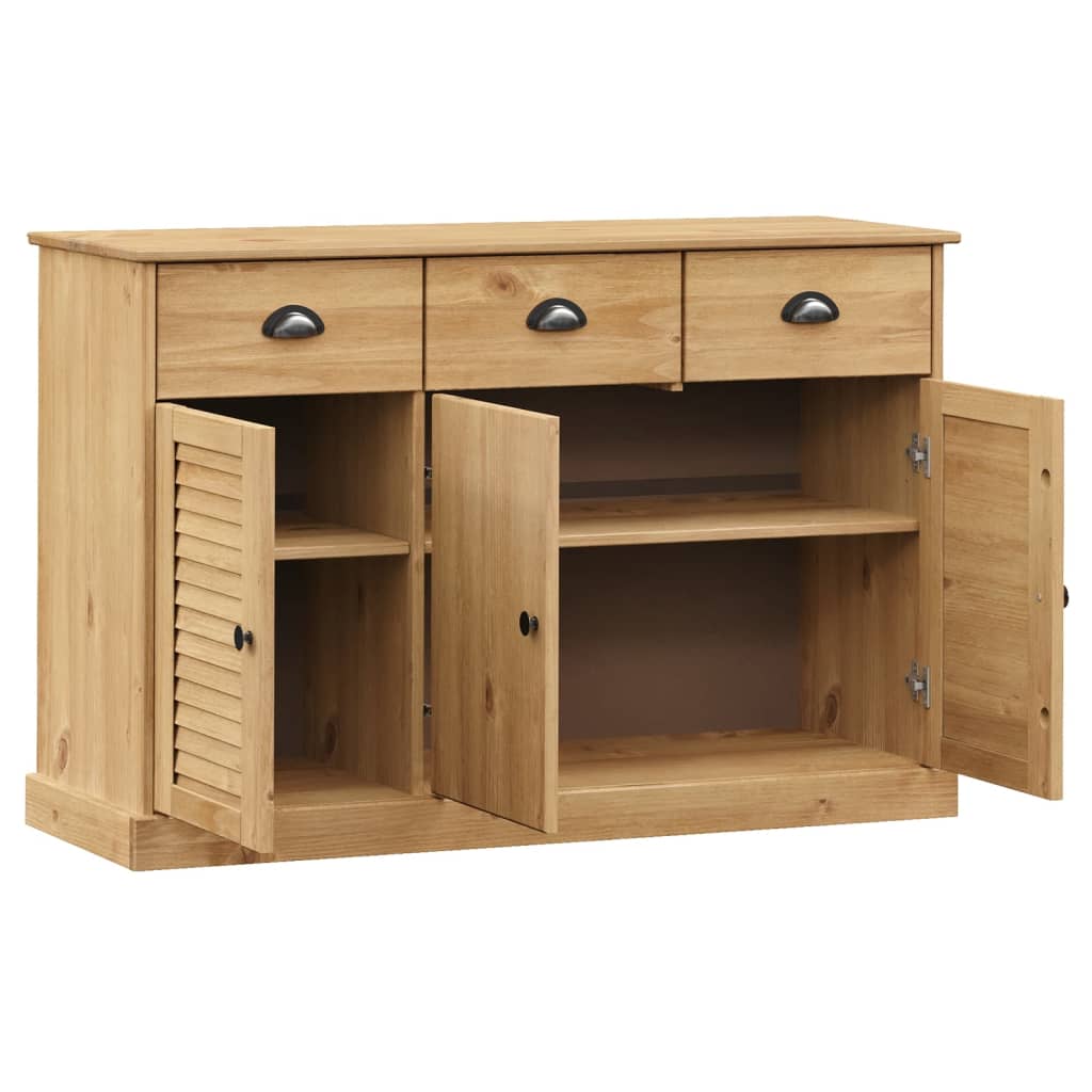 skænk med skuffer VIGO 113x40x75 cm massivt fyrretræ