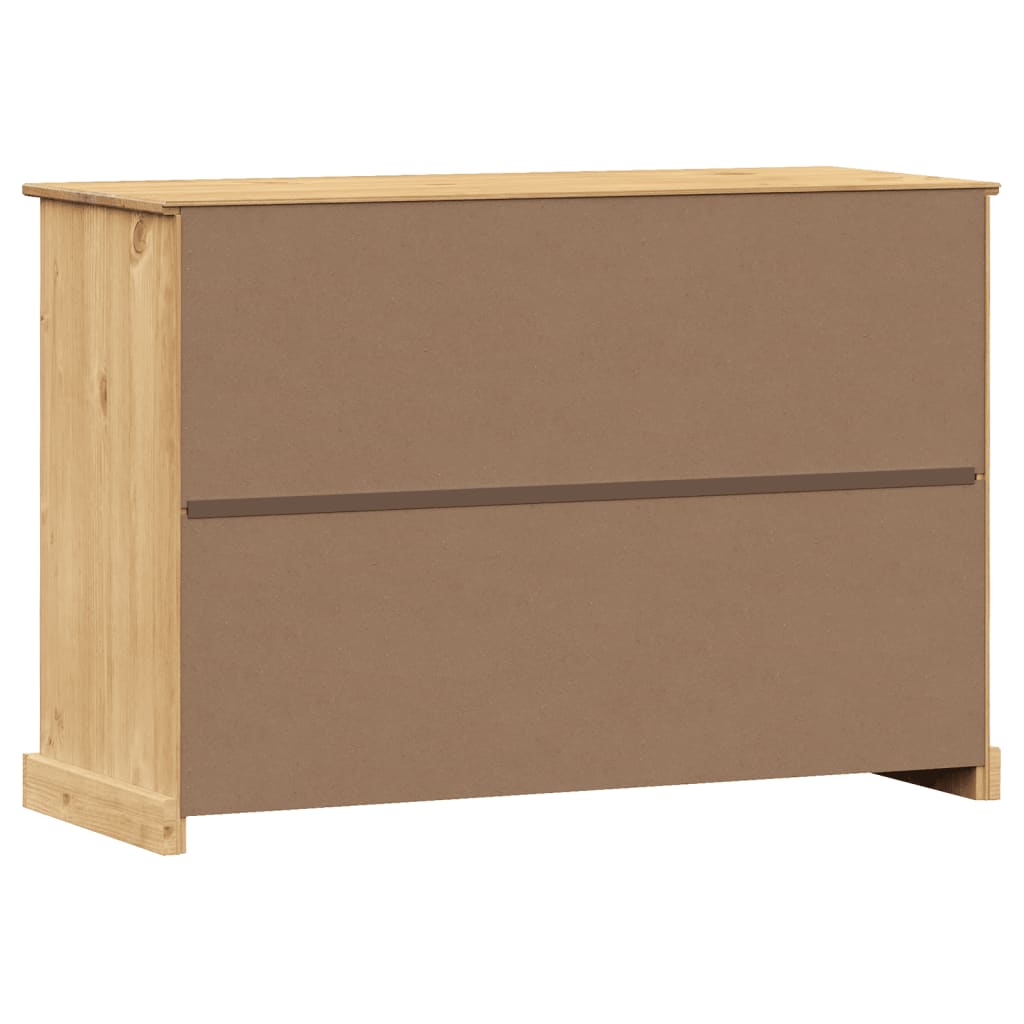skænk med skuffer VIGO 113x40x75 cm massivt fyrretræ