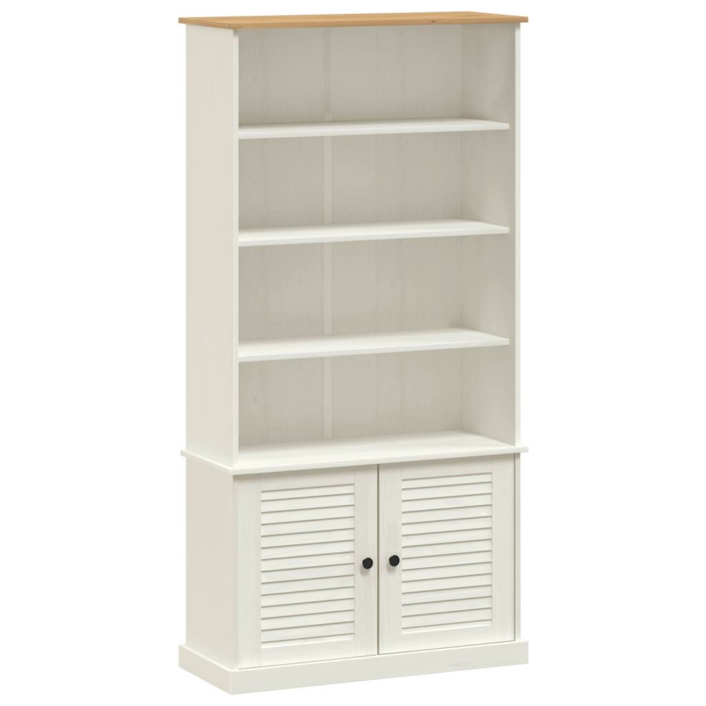 bogreol VIGO 85x35x170 cm massivt fyrretræ hvid
