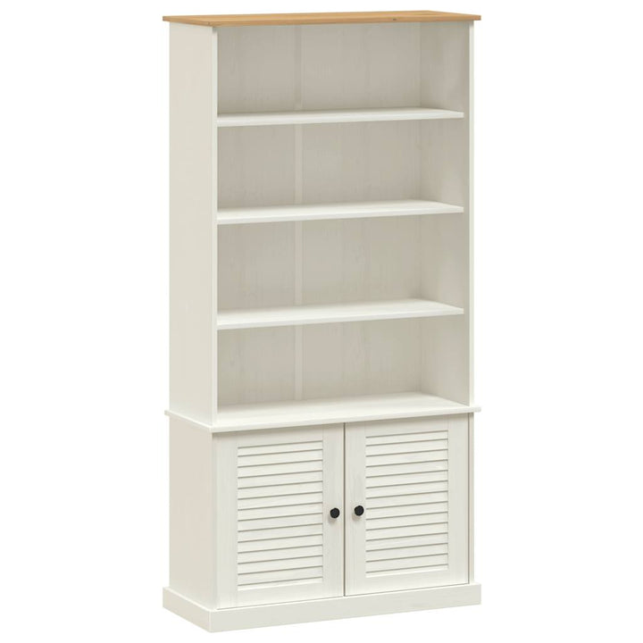 bogreol VIGO 85x35x170 cm massivt fyrretræ hvid