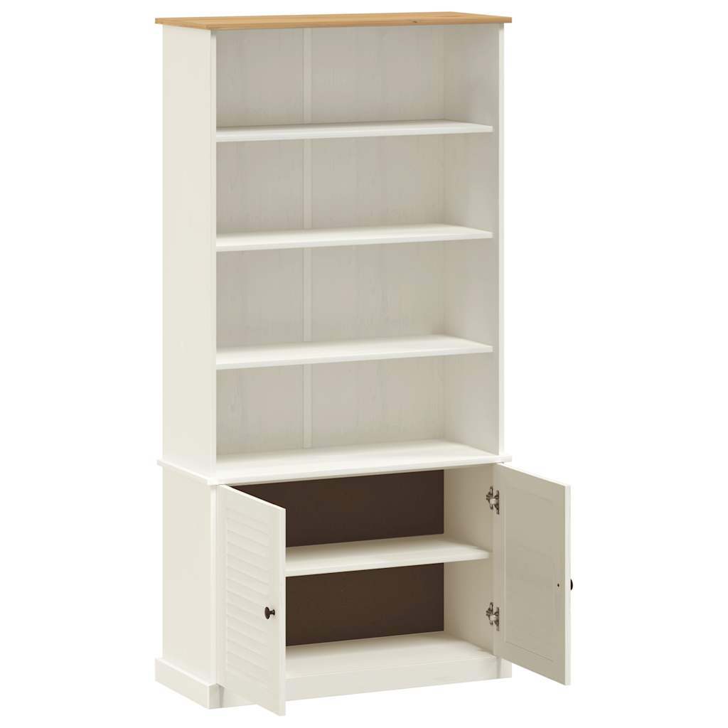 bogreol VIGO 85x35x170 cm massivt fyrretræ hvid